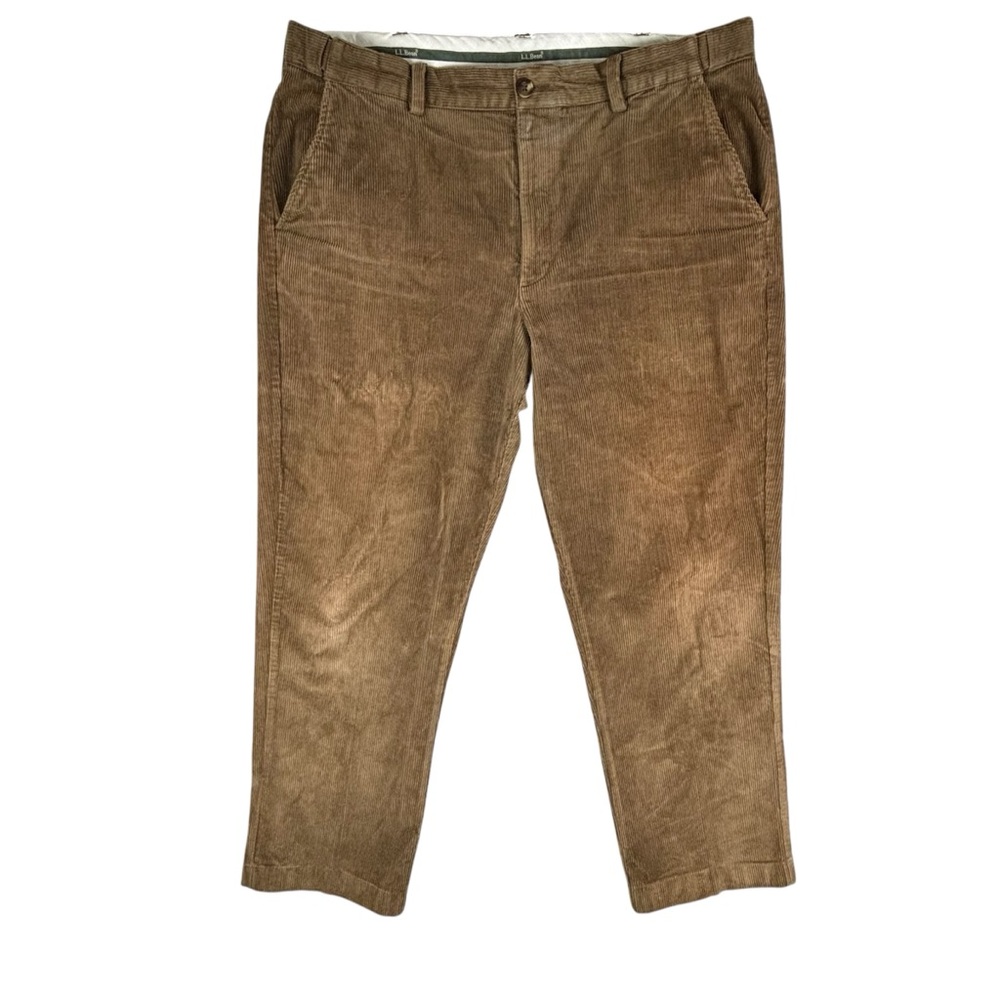 LL Bean Corduroy Pants‎ Mens 38x29 Brown Country Comfort Waist Stretch